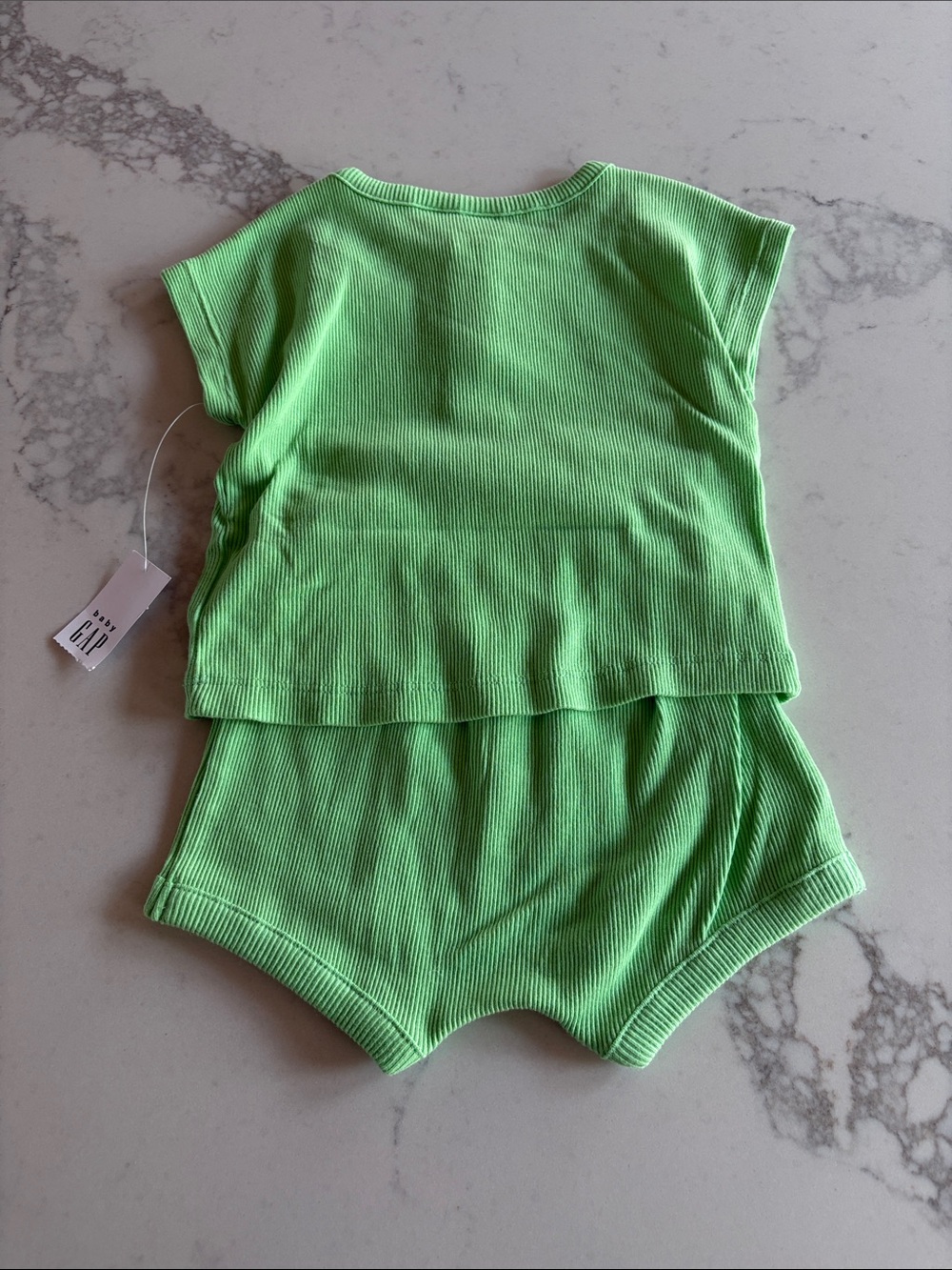 GAP Bright Green Ribbed Two-Piece Matching Set - Picture 5 of 5